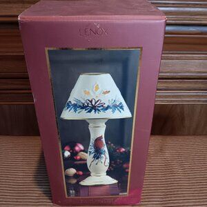 NIB Lenox Winter Greetings Candlestick Lamp